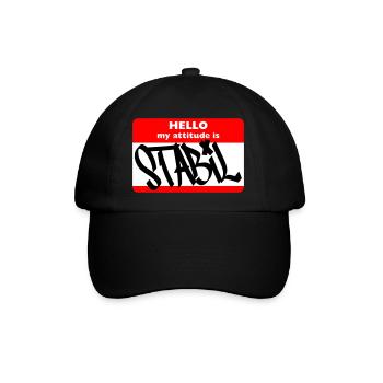 STABIL - HELLO HIP HOP - Baseballkappe - Schwarz/Schwarz - Vorne