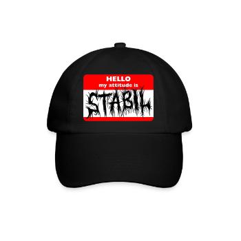 STABIL - HELLO DEATH METAL - Baseballkappe - Schwarz/Schwarz - Vorne