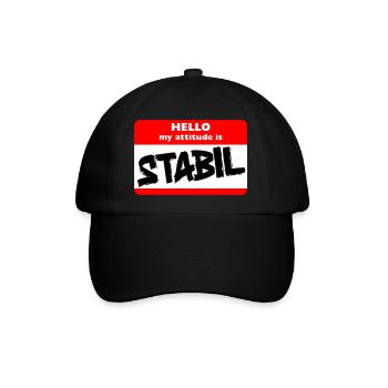 STABIL - HELLO GRUNGE - Baseballkappe - Schwarz/Schwarz - Vorne