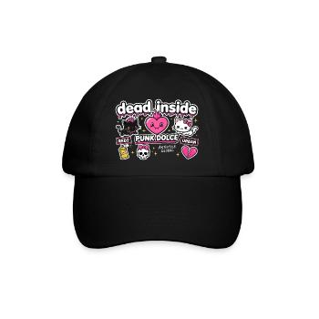 Süßes urbanes Punk-Herz - Baseballkappe - Schwarz/Schwarz - Vorne