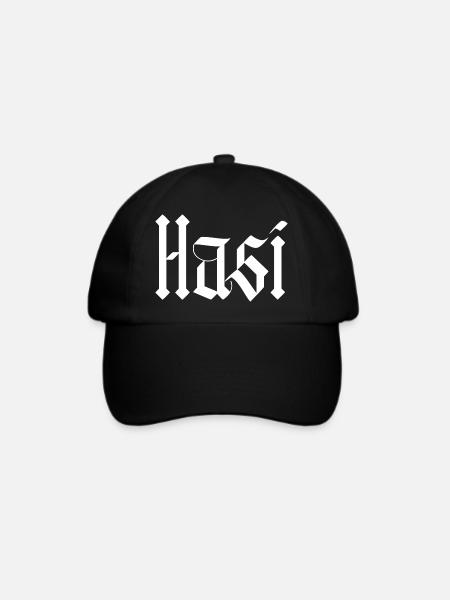 hasi / gothik stil (weiß) - Baseballkappe - Schwarz/Schwarz