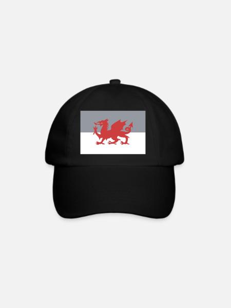 Wales - Baseballkappe - Schwarz/Schwarz