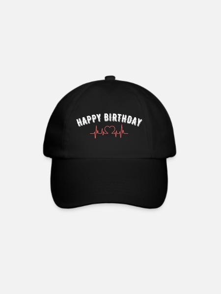 Happy Birthday - Baseballkappe - Schwarz/Schwarz