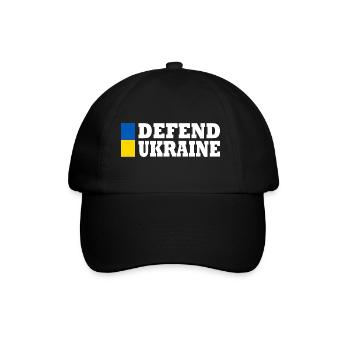 Defend ukraine - Baseballkappe - Schwarz/Schwarz - Vorne