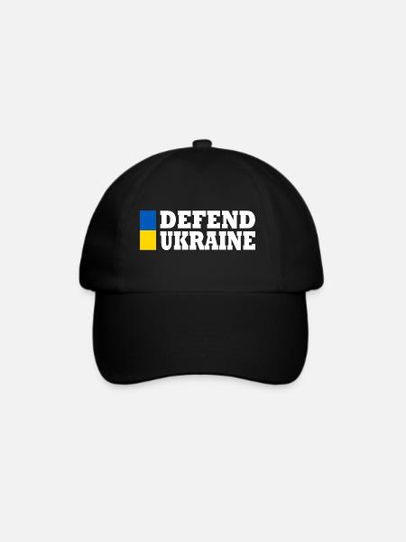 Defend ukraine - Baseballkappe - Schwarz/Schwarz