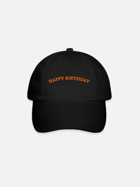 Happy Birthday - Baseballkappe - Schwarz/Schwarz