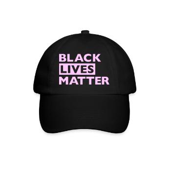 Black Lives Matter Pink - Baseballkappe - Schwarz/Schwarz - Vorne