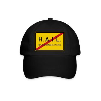 HAIL verlassen - Baseballkappe - Schwarz/Schwarz - Vorne