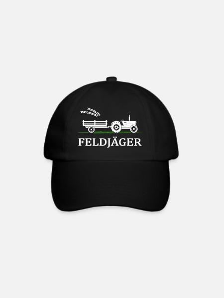 Traktor Feldjäger Dorfkind Bauernhof Landei - Baseballkappe - Schwarz/Schwarz