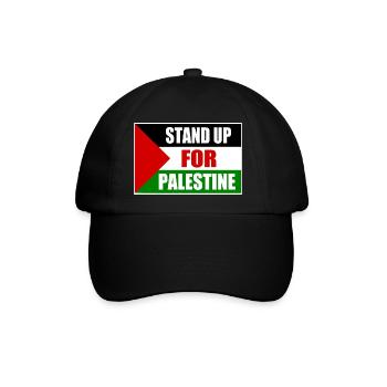 stand up for palestine - Baseballkappe - Schwarz/Schwarz - Vorne