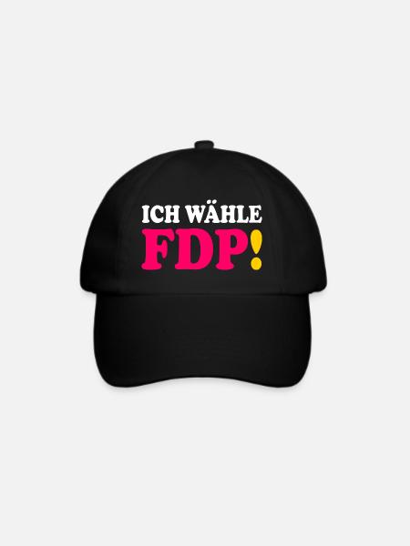 Fdp - ich wähle fdp - Baseballkappe - Schwarz/Schwarz