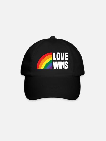 Love Wins Regenbogen - Baseballkappe - Schwarz/Schwarz