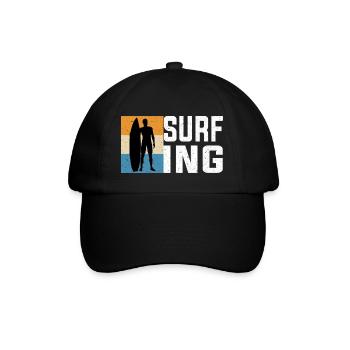 Surfing - Baseballkappe - Schwarz/Schwarz - Vorne