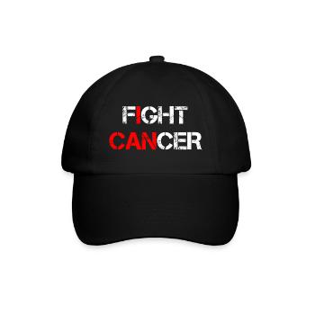 Fight Cancer I Can - Baseballkappe - Schwarz/Schwarz - Vorne