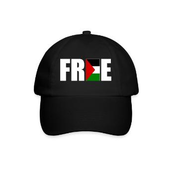 Free palestine - Baseballkappe - Schwarz/Schwarz - Vorne