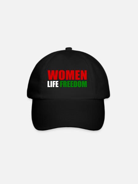 Women life freedom - Baseballkappe - Schwarz/Schwarz