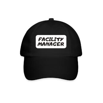 Facility Manager Haustechniker Hausmeister - Baseballkappe - Schwarz/Schwarz - Vorne