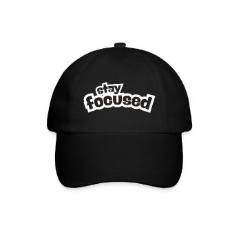 Stay Focused - Baseballkappe - Schwarz/Schwarz - Vorne