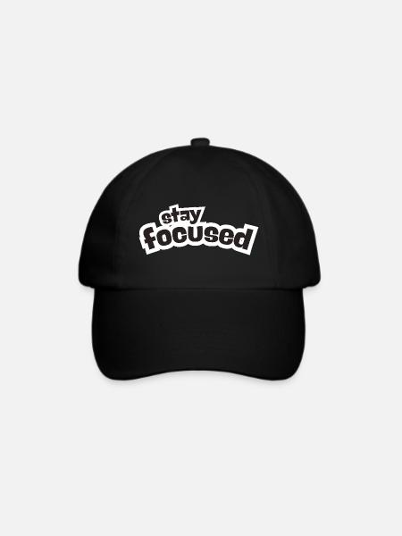 Stay Focused - Baseballkappe - Schwarz/Schwarz