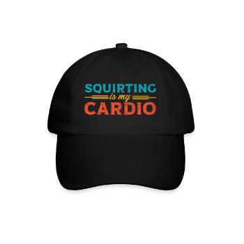 I Heart Squirters Adult Joke I Love Squirting - Baseballkappe - Schwarz/Schwarz - Vorne