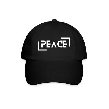 Peace - Baseballkappe - Schwarz/Schwarz - Vorne