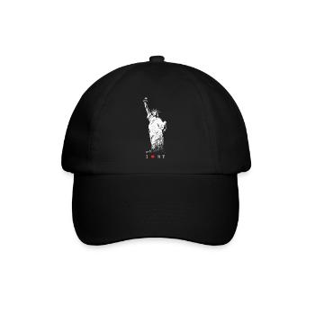 I Love NY New York Freiheitsstatue USA Skyline NYC - Baseballkappe - Schwarz/Schwarz - Vorne