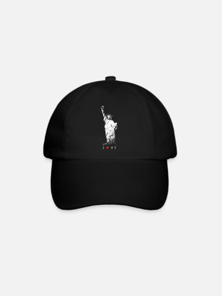 I Love NY New York Freiheitsstatue USA Skyline NYC - Baseballkappe - Schwarz/Schwarz