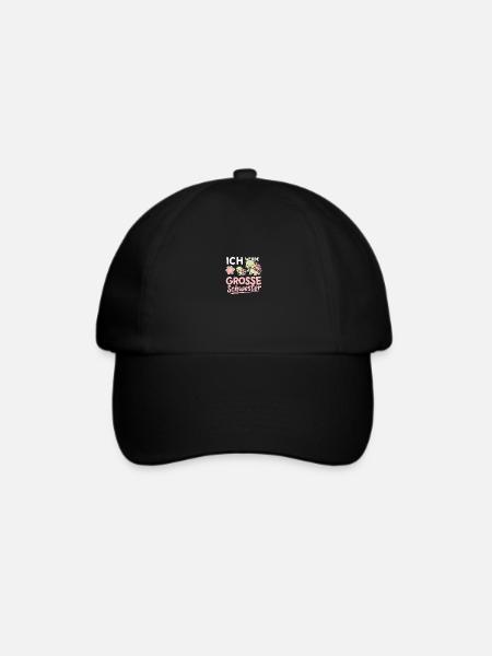 Große Schwester Schildkröte Schwangerschaft - Baseballkappe - Schwarz/Schwarz