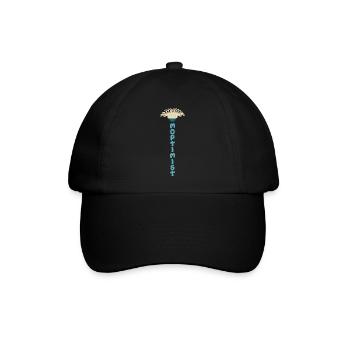Moptimist Putzfrau Putzmann Putzkolonne Sprüche - Baseballkappe - Schwarz/Schwarz - Vorne