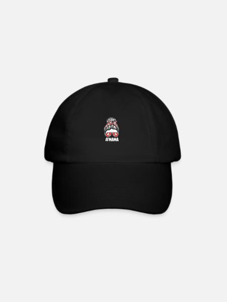 Federball Mama Mutter Badminton - Baseballkappe - Schwarz/Schwarz