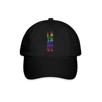 istanbul rs regenbogen - Baseballkappe - Schwarz/Schwarz - Vorne