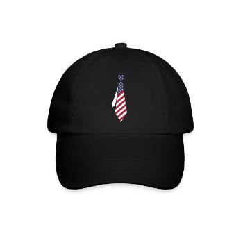 Krawatte USA - Baseballkappe - Schwarz/Schwarz - Vorne