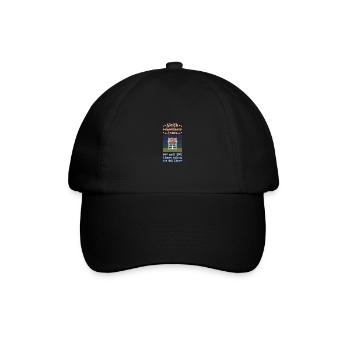 Faultier Rollstuhl Behindert Behinderung Geschenk - Baseballkappe - Schwarz/Schwarz - Vorne