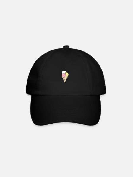 Aus Liebe zum Eis - Baseballkappe - Schwarz/Schwarz