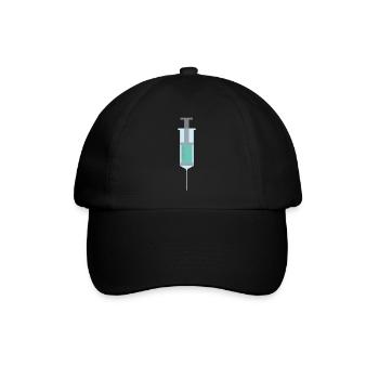 Spritze - Baseballkappe - Schwarz/Schwarz - Vorne