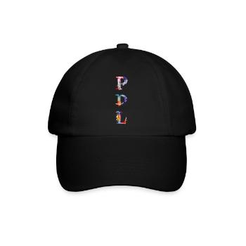 PDL Pflegedienstleitung Wasserfarbe Watercolor - Baseballkappe - Schwarz/Schwarz - Vorne