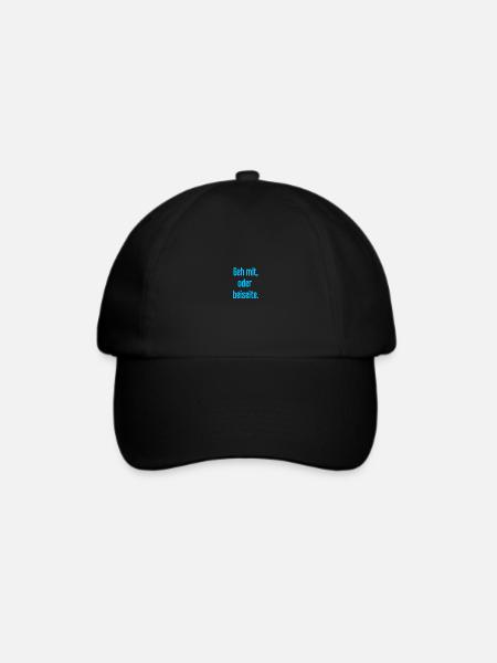 Geh mit oder beiseite - Baseballkappe - Schwarz/Schwarz