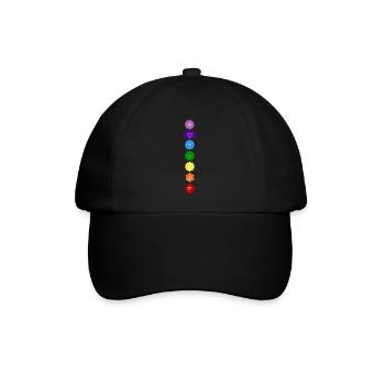 Chakra Symbole - Baseballkappe - Schwarz/Schwarz - Vorne