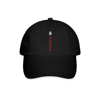 Bujinkan Kanji Ninjutsu - Baseballkappe - Schwarz/Schwarz - Vorne