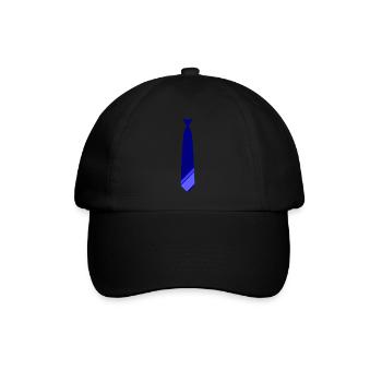 Blaue Krawatte - Baseballkappe - Schwarz/Schwarz - Vorne