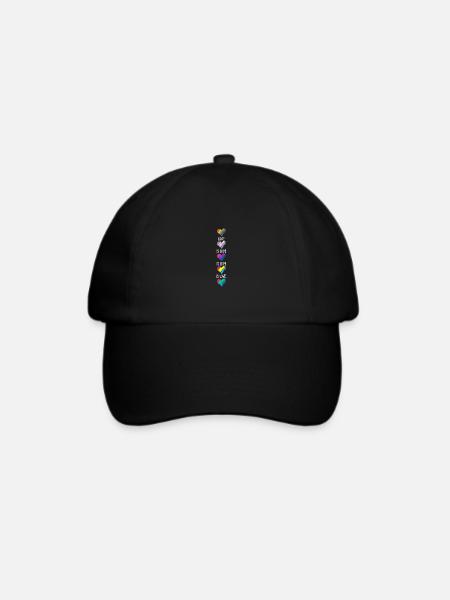 Love Is Love Transgender Diversity Rainbow Gay Lov - Baseballkappe - Schwarz/Schwarz