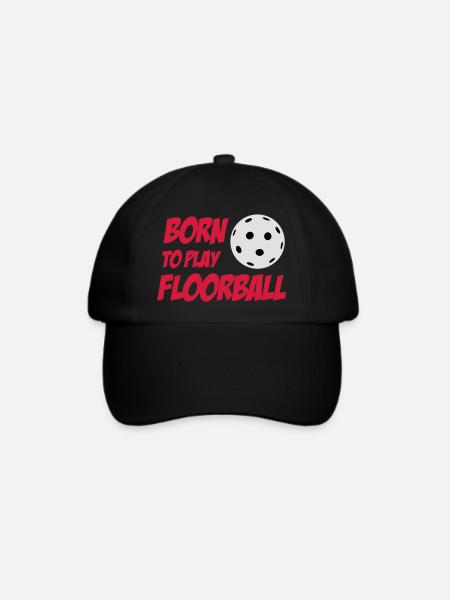Born To Play Floorball - Baseballkappe - Schwarz/Schwarz