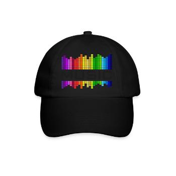 Music Musik Equalizer Regenbogen Tanz Rock-Konzert - Baseballkappe - Schwarz/Schwarz - Vorne