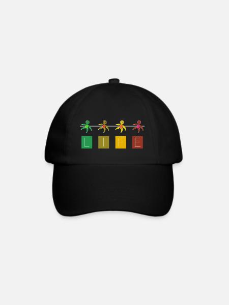 Turtle - Schildkröten, Life - Baseballkappe - Schwarz/Schwarz