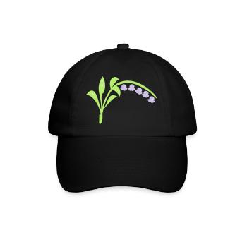Tal der Lilien Blumen - Baseballkappe - Schwarz/Schwarz - Vorne