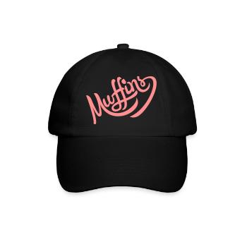 muffin - Baseballkappe - Schwarz/Schwarz - Vorne