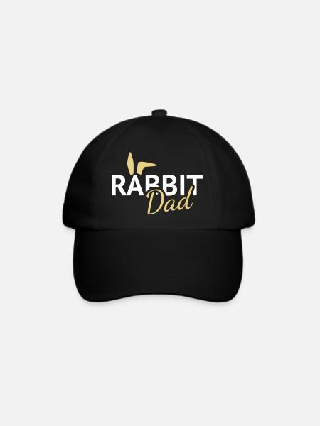 Rabbit Dad Hasenohren - Baseballkappe - Schwarz/Schwarz