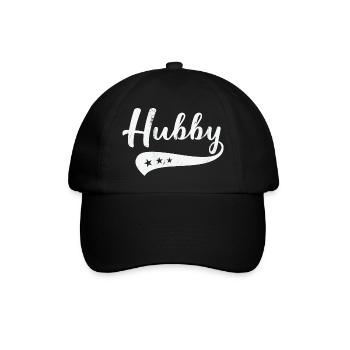 Funny Classic Hubby Baseball Matching Couple Wifey - Baseballkappe - Schwarz/Schwarz - Vorne