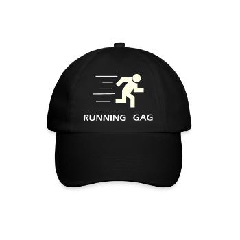 Running Gag - Baseballkappe - Schwarz/Schwarz - Vorne