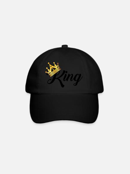 king - Baseballkappe - Schwarz/Schwarz